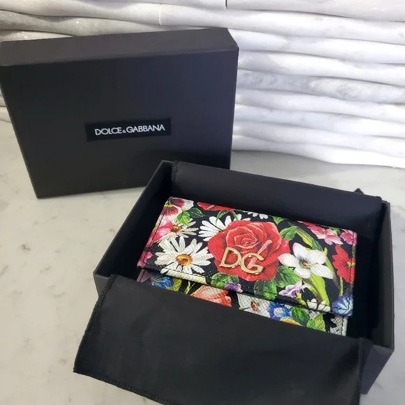 Dolce & Gabbana French Flap Floral Wallet - Picture 2 of 8